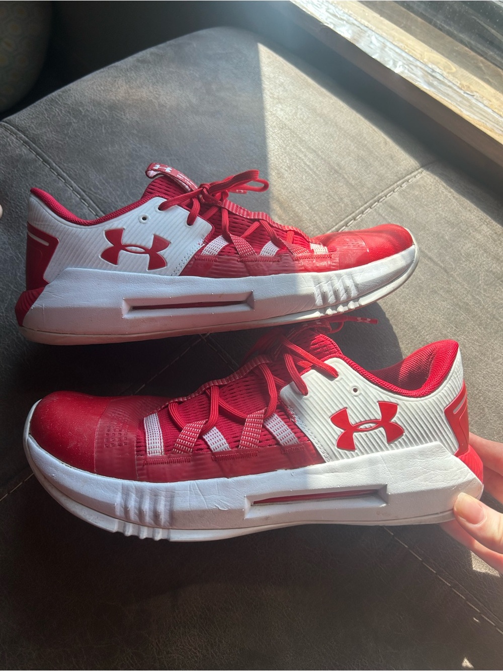 Under Armour Women’s Red and White Performance Sneakers